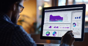 Strategic digital marketing dashboard showing analytics and growth charts – Ravtar Digital